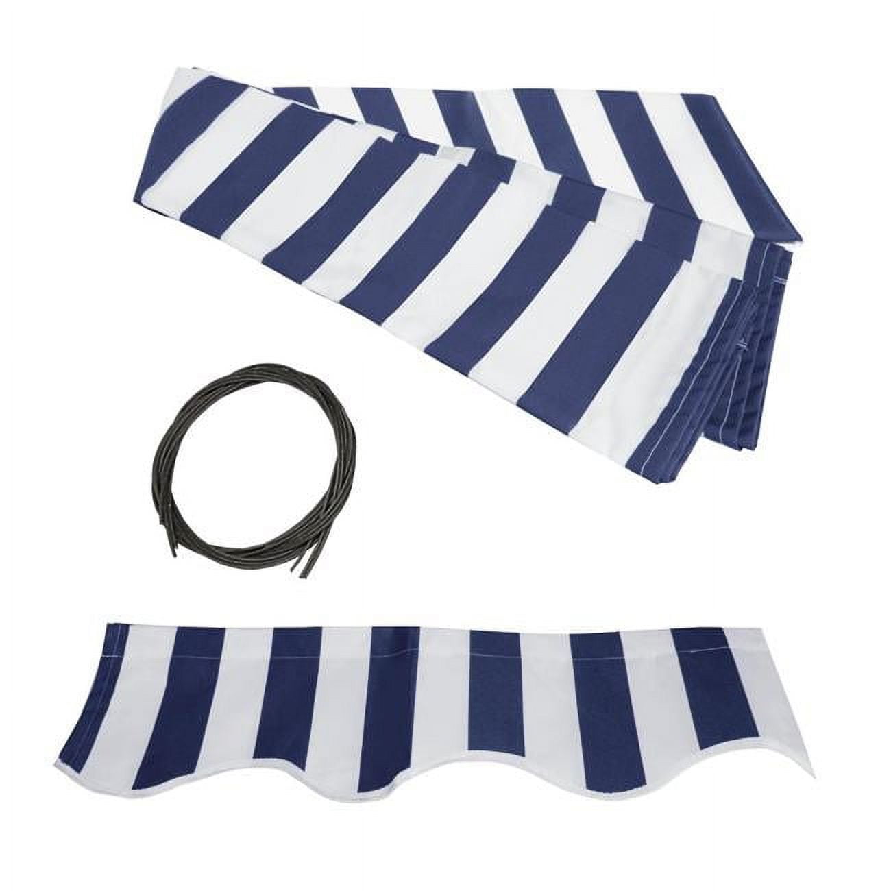 Awning Fabric Replacement for Retractable 6.5 X 5 Ft Awning Blue and White