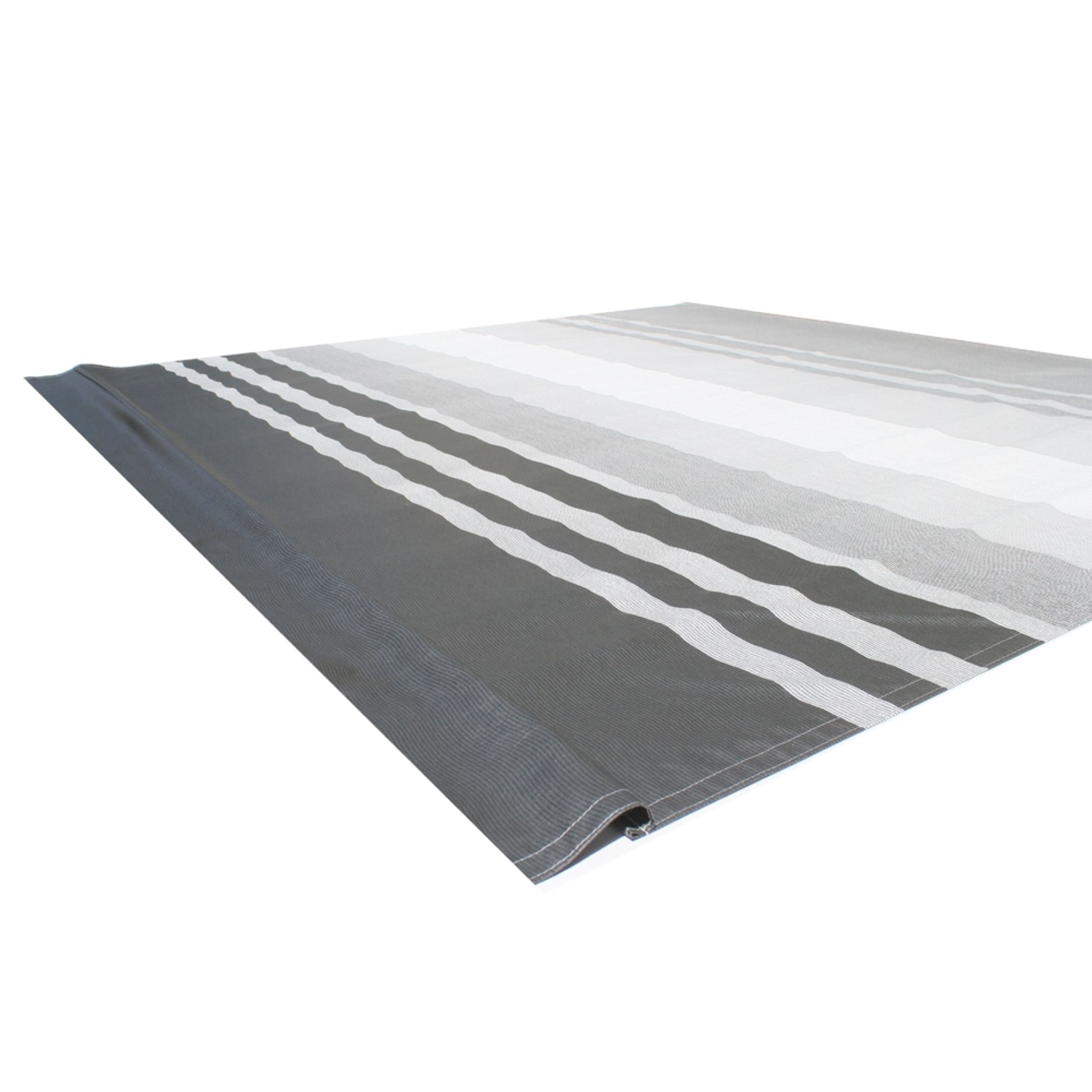 12X8 Feet Vinyl RV Awning Fabric Replacement for Retractable Awning  Black Stripes Color -  ALEKO, RVFAB12X8BLKST33-UNB