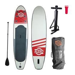 Picture of Aleko PBS04-UNB Inflatable Paddle Board with Carry Bag - Red & Gray
