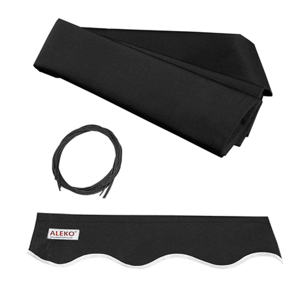 FAB20X10BK81 Retractable Awning Fabric Replacement 20 x 10 Feet Black