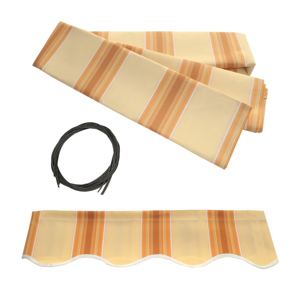 Awning Fabric Replacement for Retractable 6.5 X 5 Ft Awning Multi Yellow