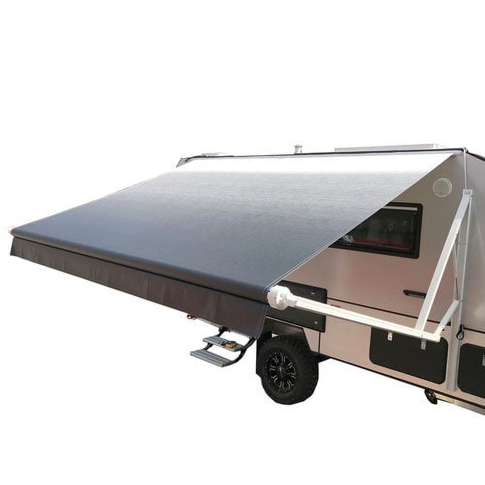 13X8 Feet Vinyl RV Awning Fabric Replacement for Retractable Awning  GREY