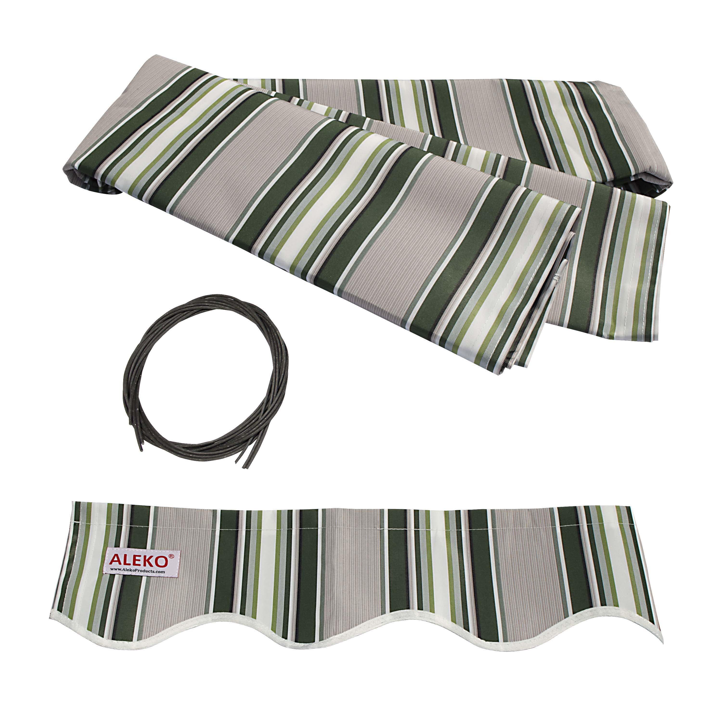 Picture of ALEKO Awning Fabric Replacement for Retractable 8 x 6.5 Ft Awning Multi Green