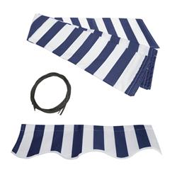 Picture of ALEKO Awning Fabric Replacement for Retractable 8 x 6.5 Ft Awning Blue and White