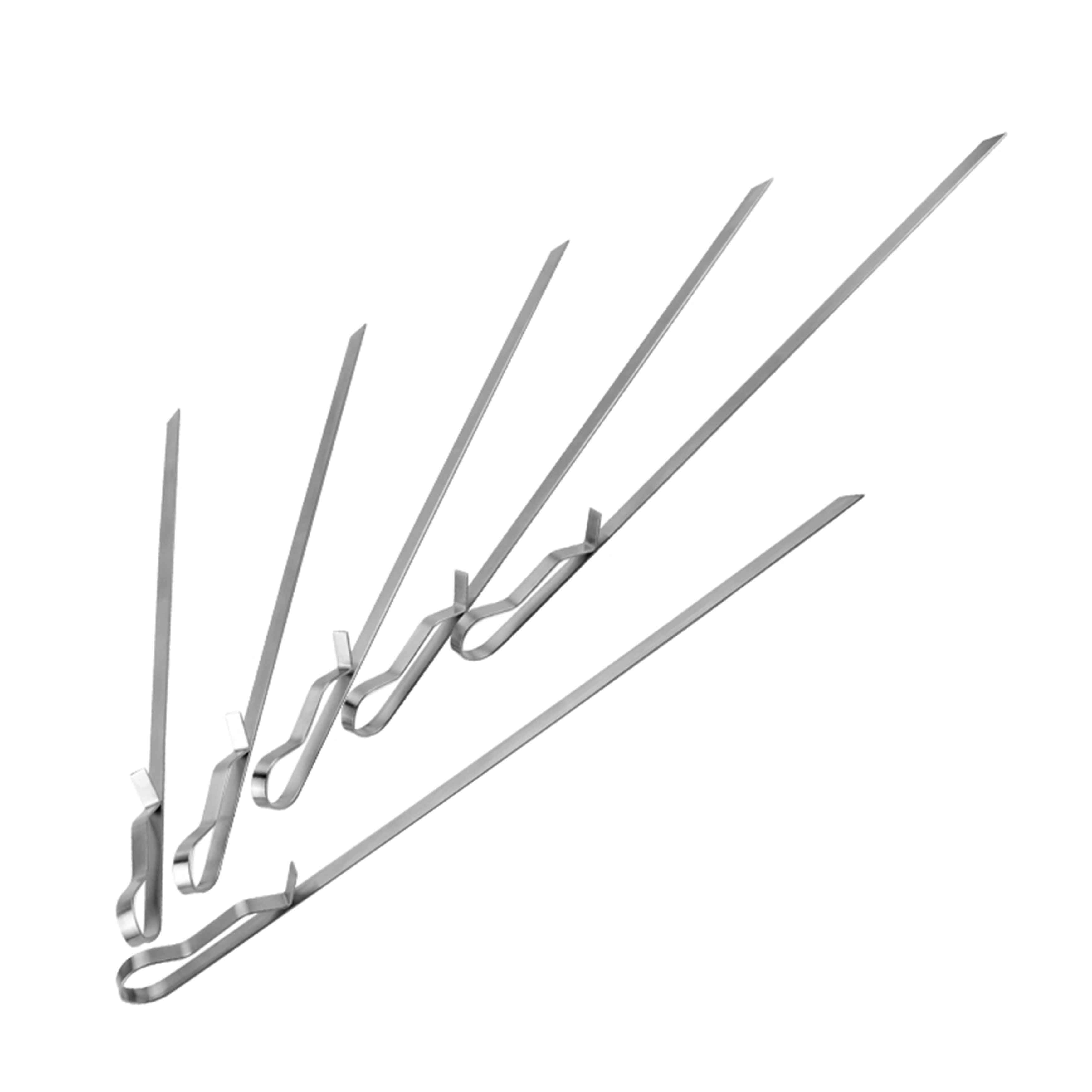 Picture of Aleko BBQSS-UNB 17 in. Stainless Steel Reusable Barbecue Grilling Skewers - Set of 6