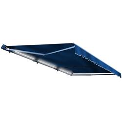 Picture of Aleko AWCL10X8BLUE30-UNB Motorized LED 10 x 8 ft. Half Cassette Retractable Awning&#44; Blue