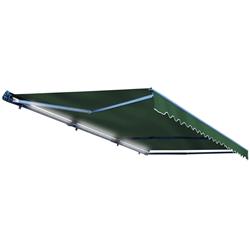 Picture of Aleko AWCL12X10GR39-UNB Motorized LED 12 x 10 ft. Half Cassette Retractable Awning&#44; Dark Green