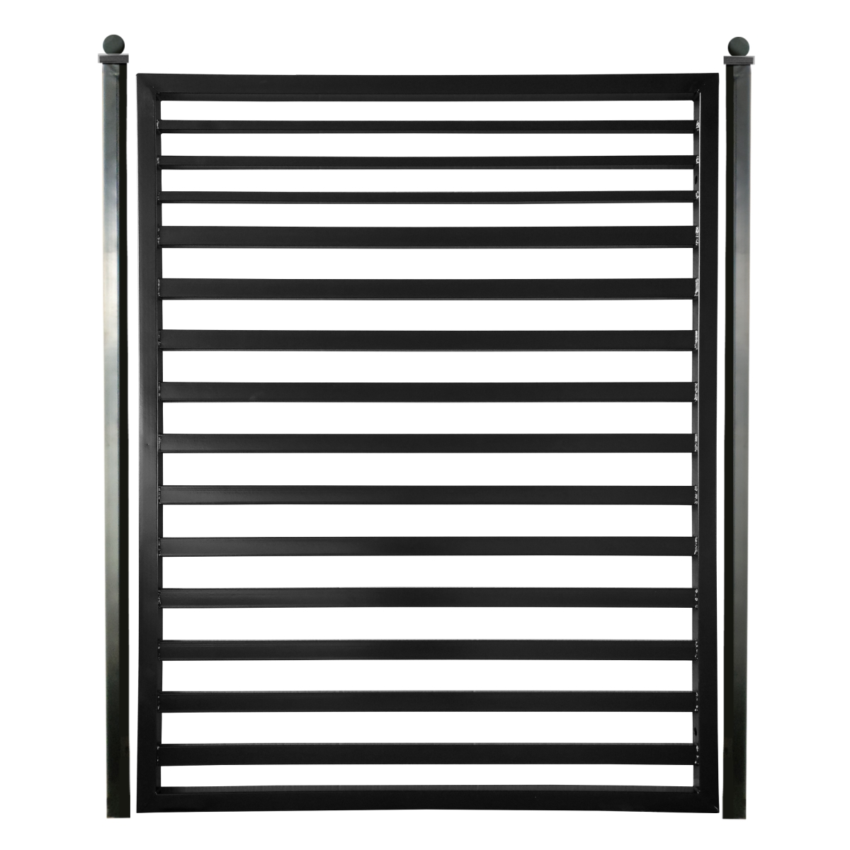 PGSOF-UNB Modern Yard Garden Sofia Style Steel Pedestrian Gate, Black