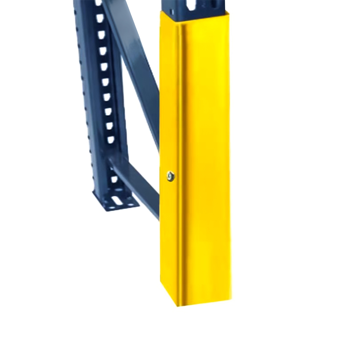 Durable Steel Overhead Door Track Pallet Rack Post Protector, Yellow