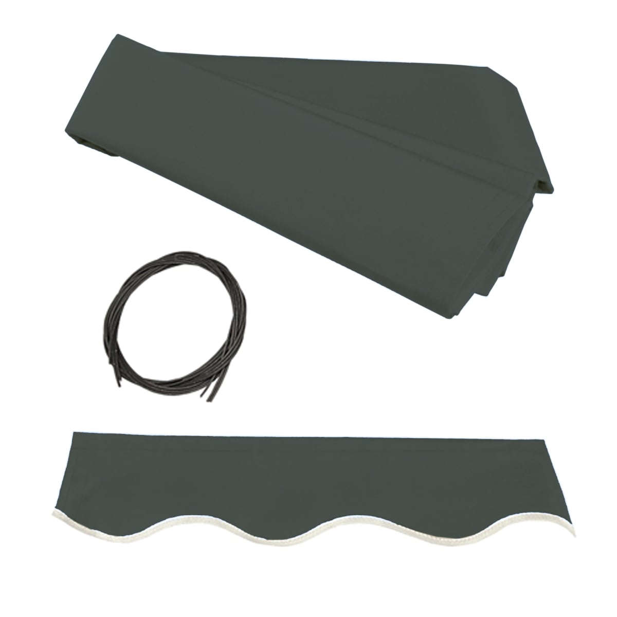 FAB12X10GREEN166-UNB 12 x 10 ft. Fabric Replacement Retractable Patio Awning, Green