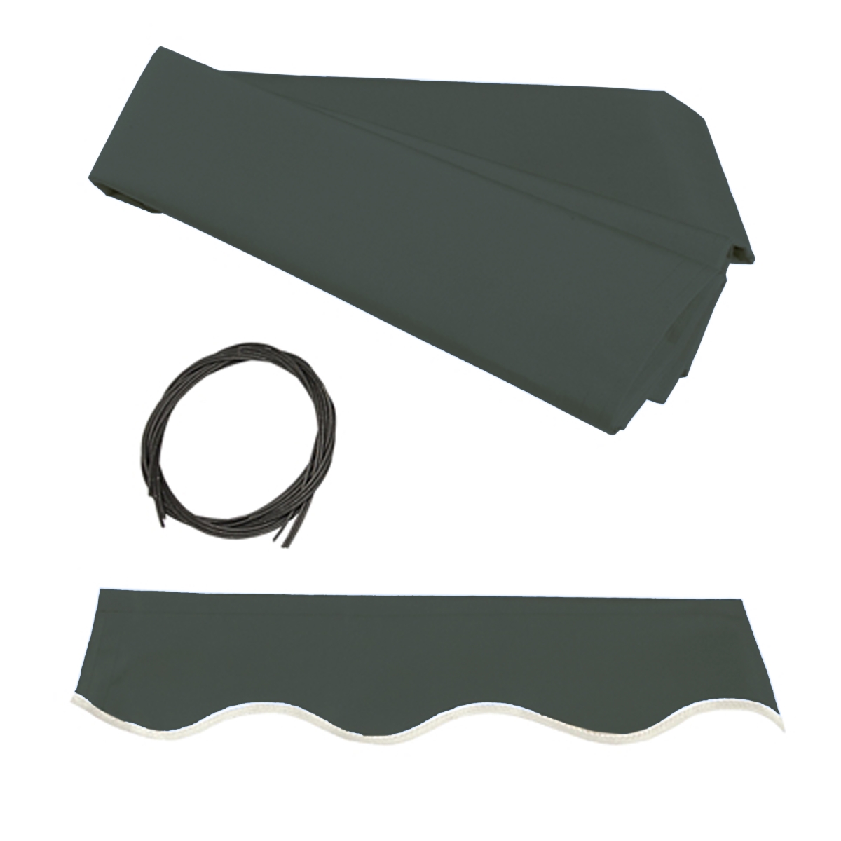 FAB16X10GREEN166-UNB 16 x 10 ft. Fabric Replacement Retractable Patio Awning, Green