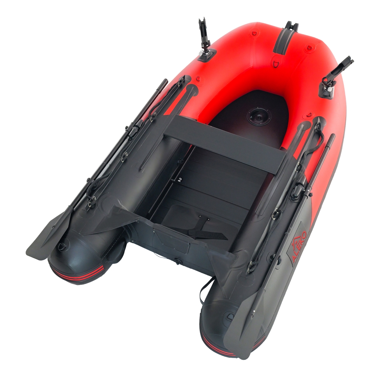 Picture of ALEKO BT85RBK-UNB 8.5 ft. Inflatable Fishing Boat with Aluminum Floor&#44; Red & Black