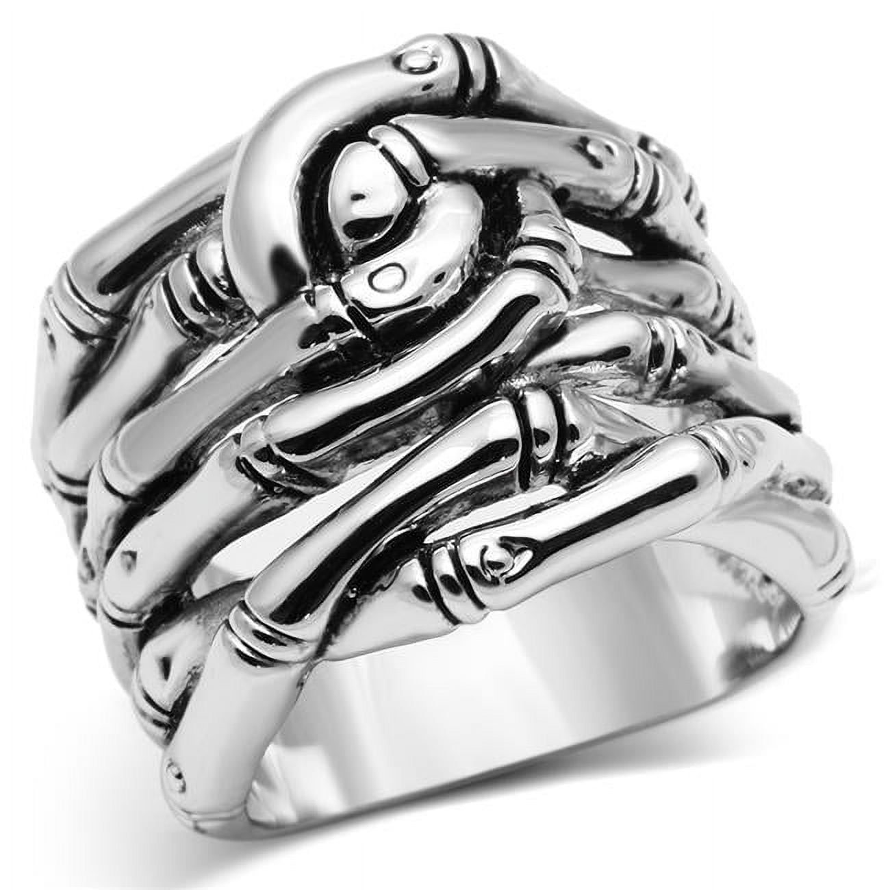 Women Rhodium Brass Ring with No Stone in No Stone - Size 9