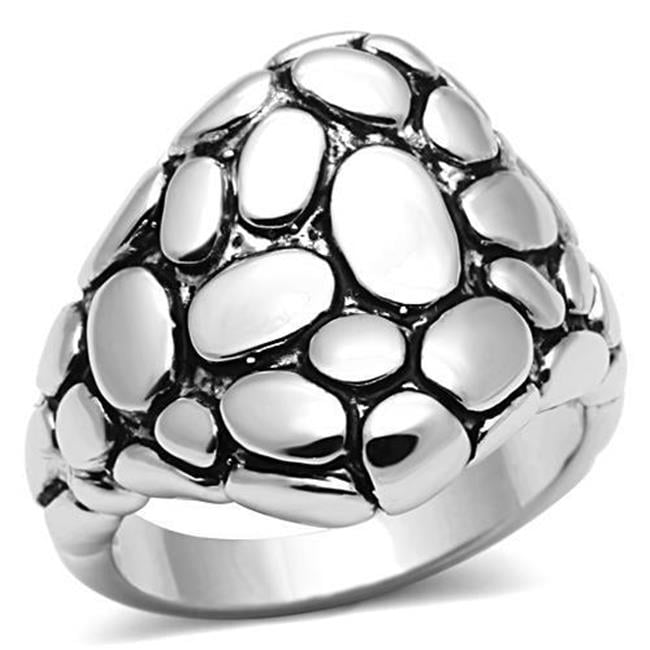 Picture of Alamode 3W047-6 Women Rhodium Brass Ring with No Stone in No Stone - Size 6