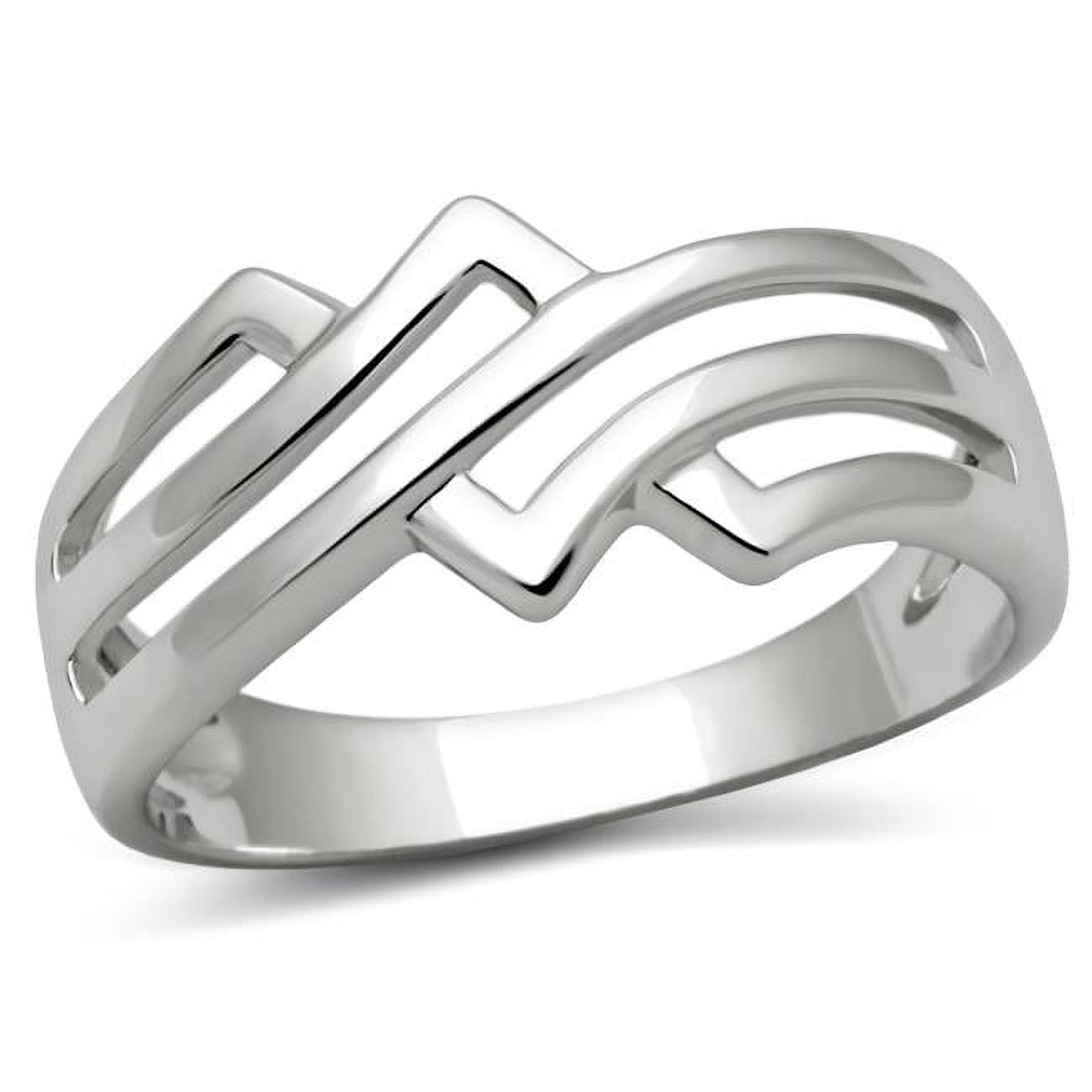 Women Rhodium Brass Ring with No Stone in No Stone - Size 5