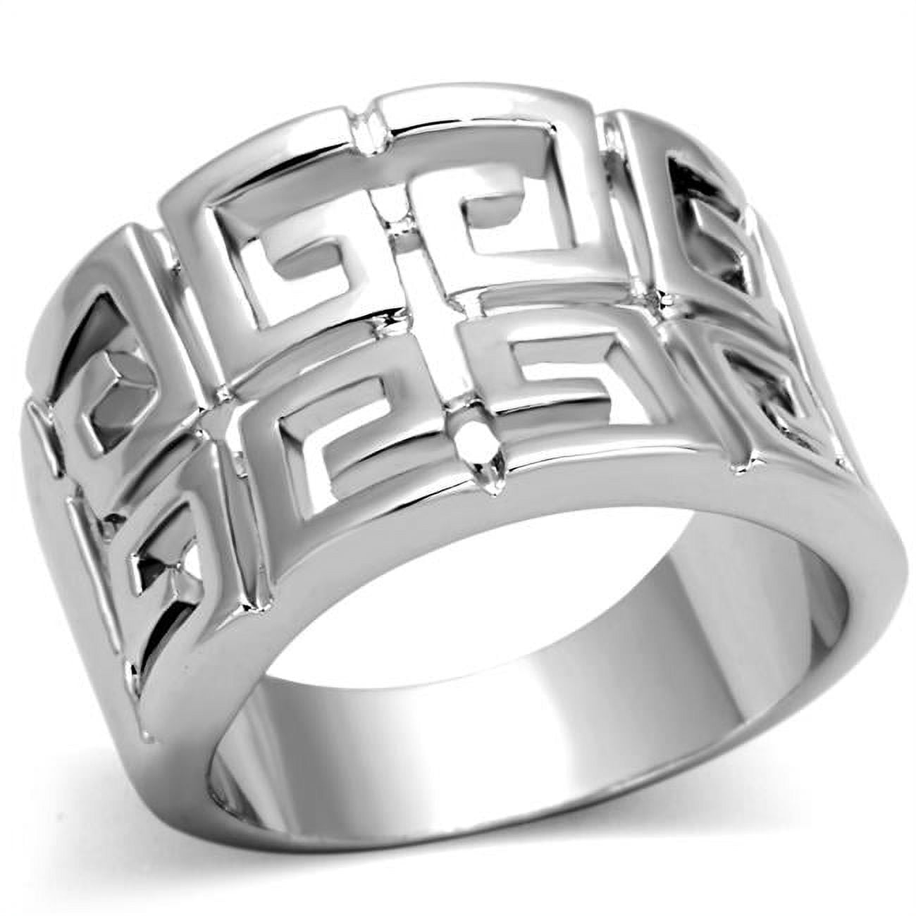 Women Rhodium Brass Ring with No Stone in No Stone - Size 9
