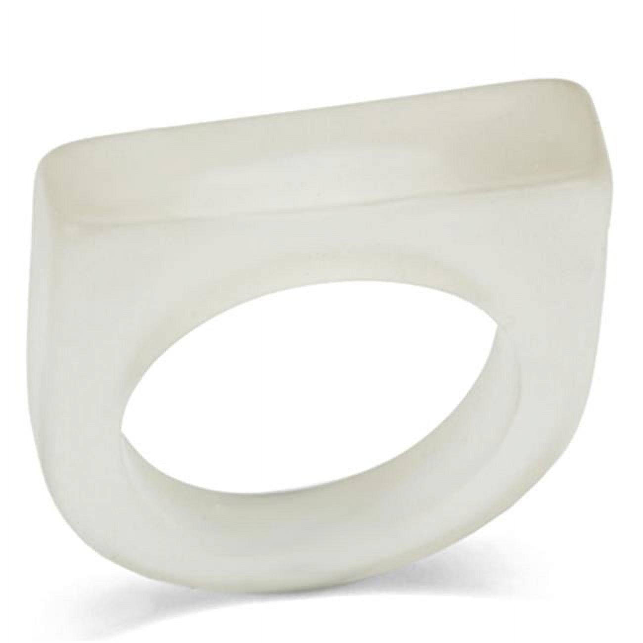Women Resin Ring with Synthetic in Clear - Size 6