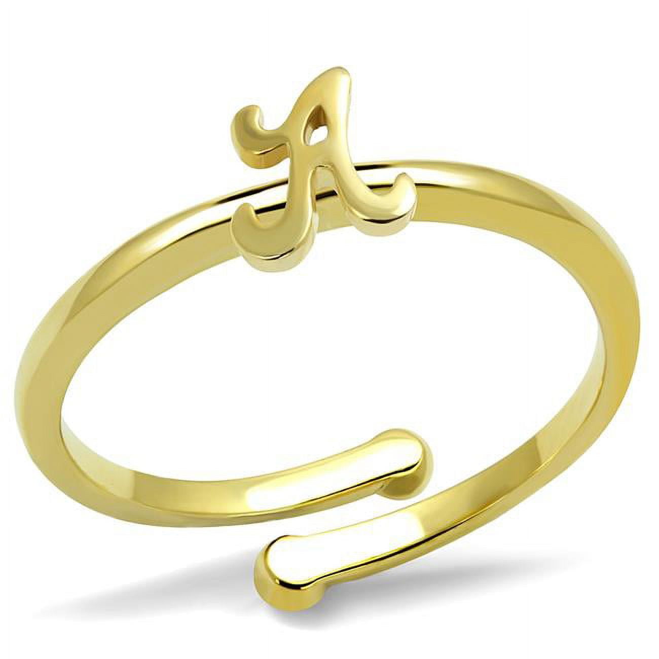 Women Flash Gold Brass Ring with No Stone in No Stone - Size 8
