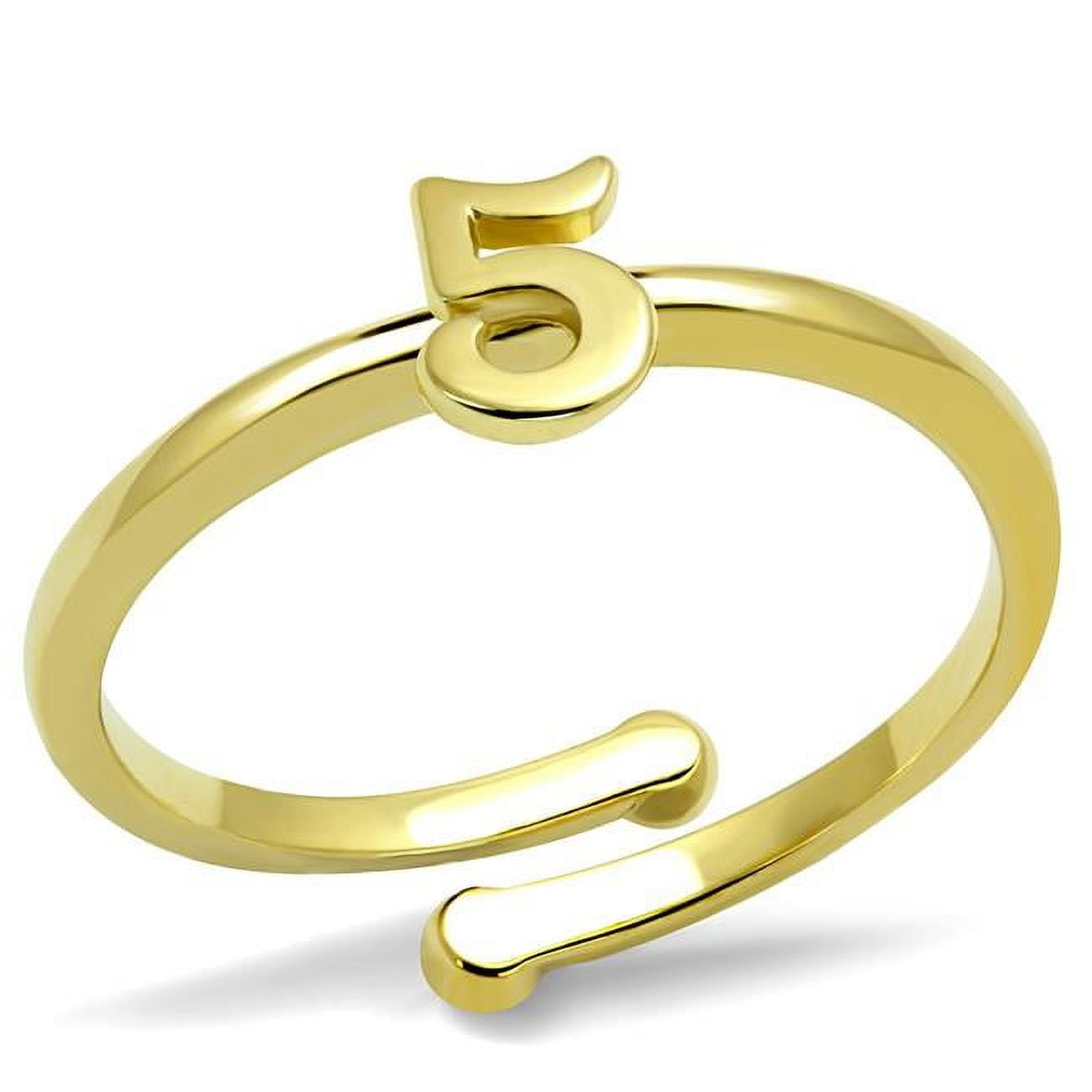 Women Flash Gold Brass Ring with No Stone in No Stone - Size 8