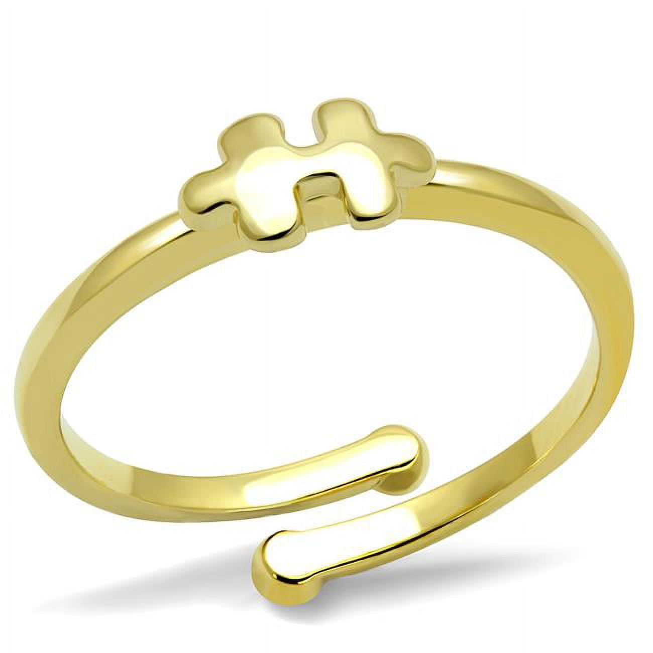 Women Flash Gold Brass Ring with No Stone in No Stone - Size 8