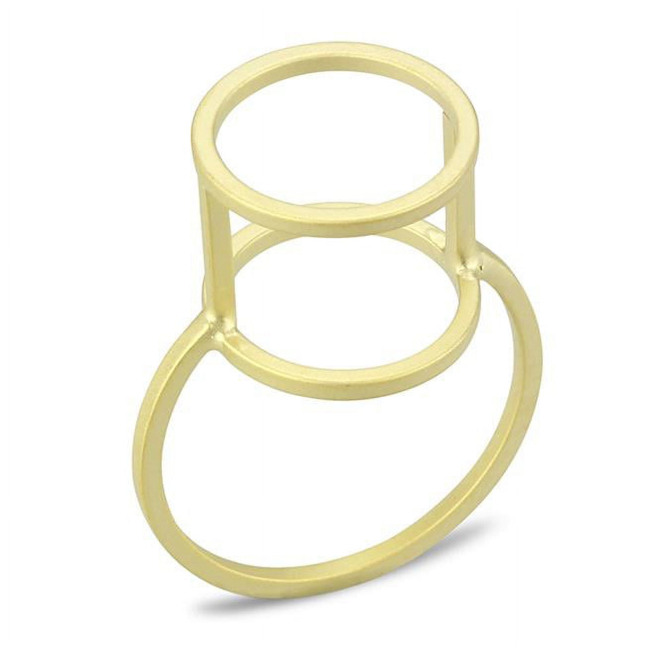 Women Matte Gold Brass Ring with No Stone in No Stone - Size 4