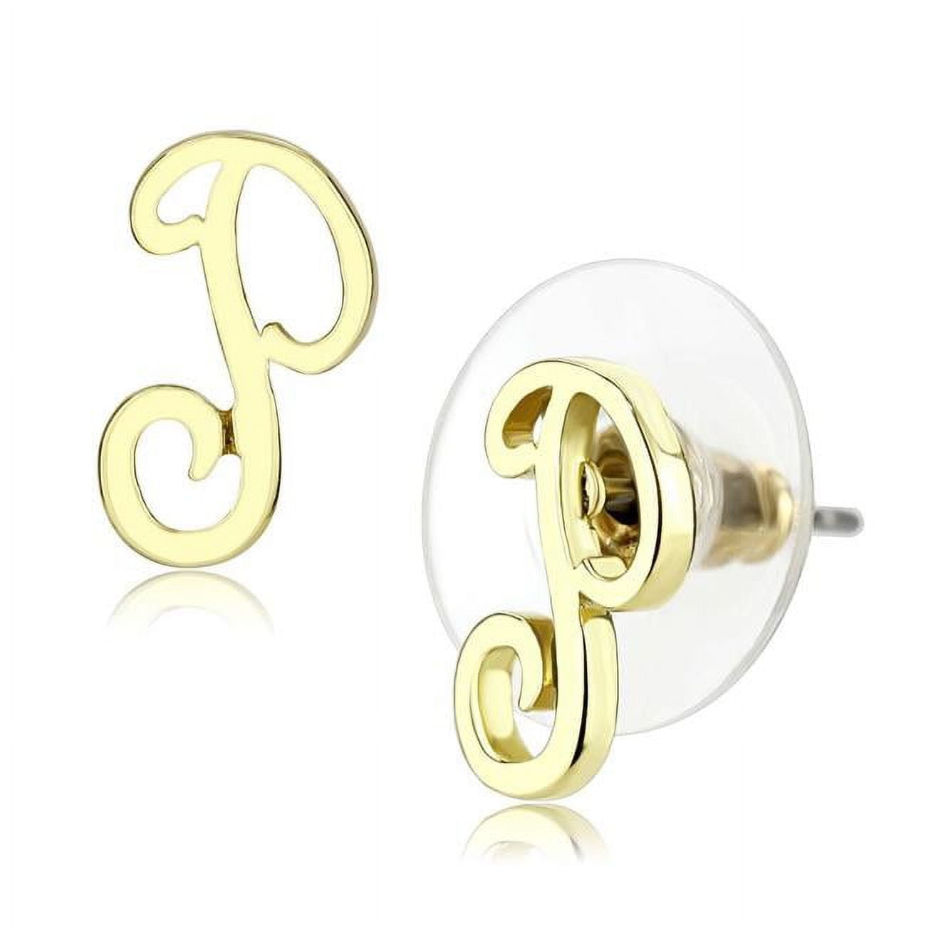 Women Flash Gold Brass Earrings with No Stone in No Stone