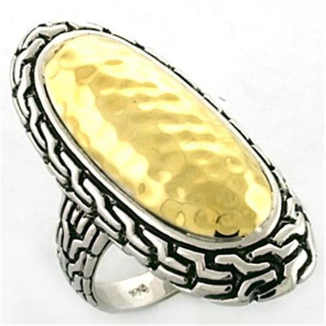 Picture of Alamode LOA652-8 Women Gold & Rhodium 925 Sterling Silver Ring with No Stone in No Stone - Size 8