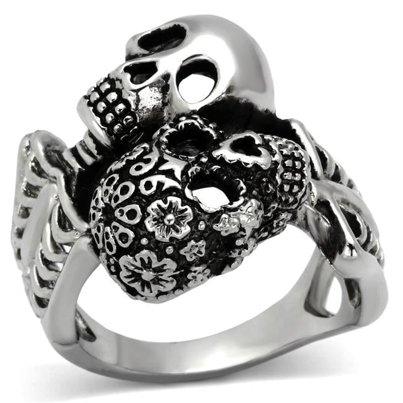 TK1039-9 Men High Polished Stainless Steel Ring with No Stone in No Stone - Size 9
