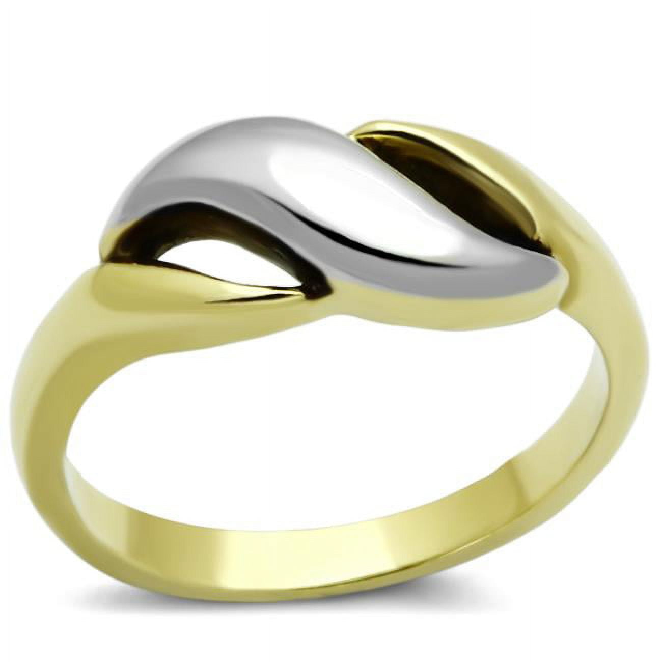 Picture of Alamode TK1089-7 Women Two-Tone IP Gold Stainless Steel Ring with No Stone in No Stone - Size 7