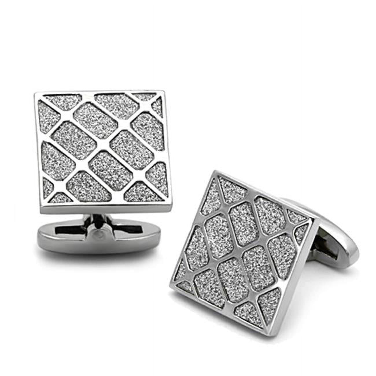 Picture of Alamode TK1252 Men High Polished Stainless Steel Cufflink with No Stone in No Stone