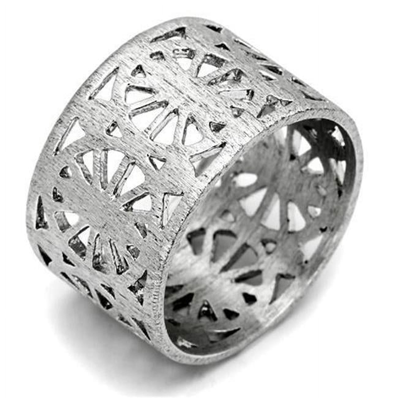 Women Rhodium Brass Ring with No Stone in No Stone - Size 5