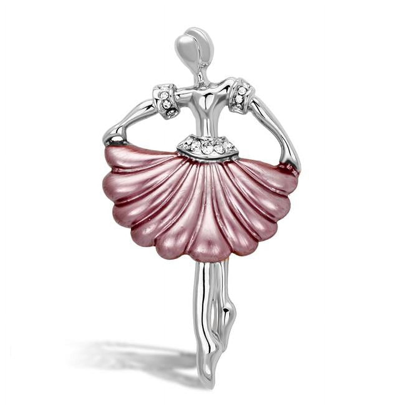 Picture of Alamode LO2780 Women Flash Rose Gold White Metal Brooches with Top Grade Crystal in Clear