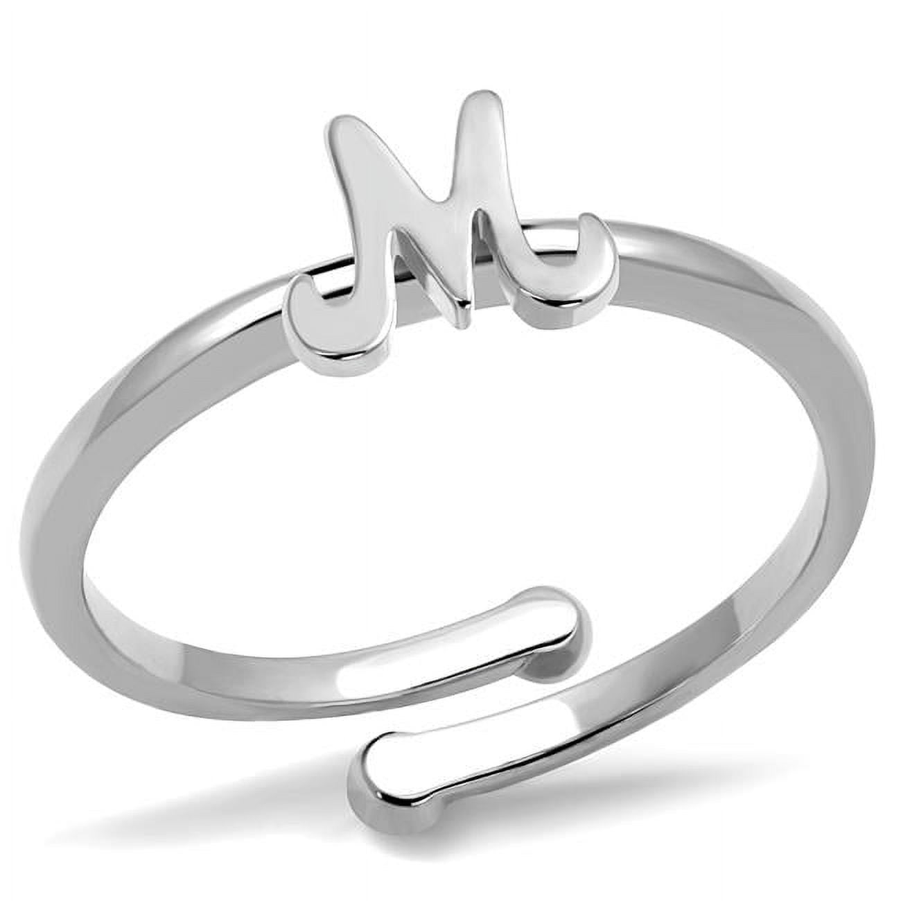 Women Rhodium Brass Ring with No Stone in No Stone - Size 8