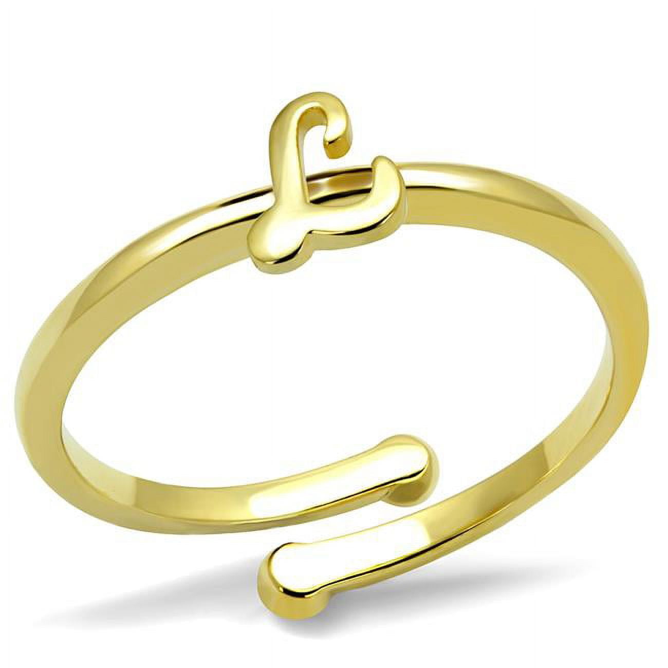 Women Flash Gold Brass Ring with No Stone in No Stone - Size 8