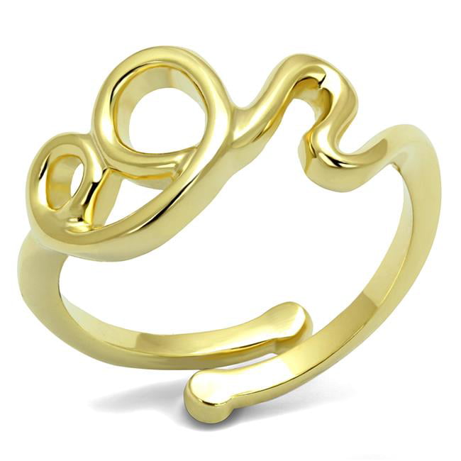 Women Flash Gold Brass Ring with No Stone in No Stone - Size 6