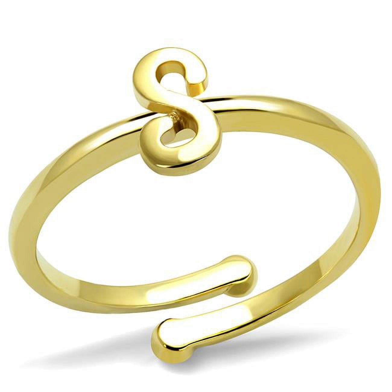 Women Flash Gold Brass Ring with No Stone in No Stone - Size 8