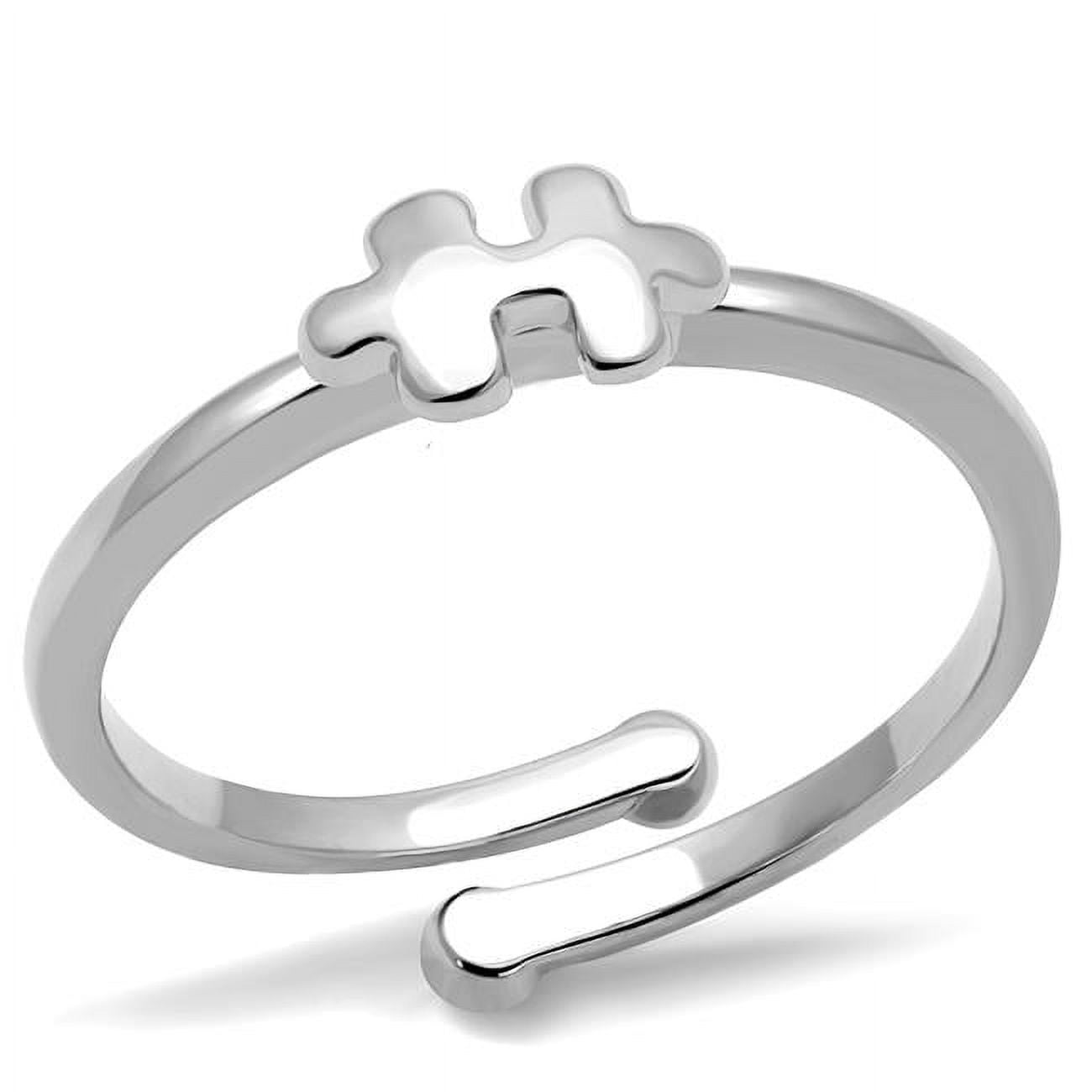 Women Rhodium Brass Ring with No Stone in No Stone - Size 8