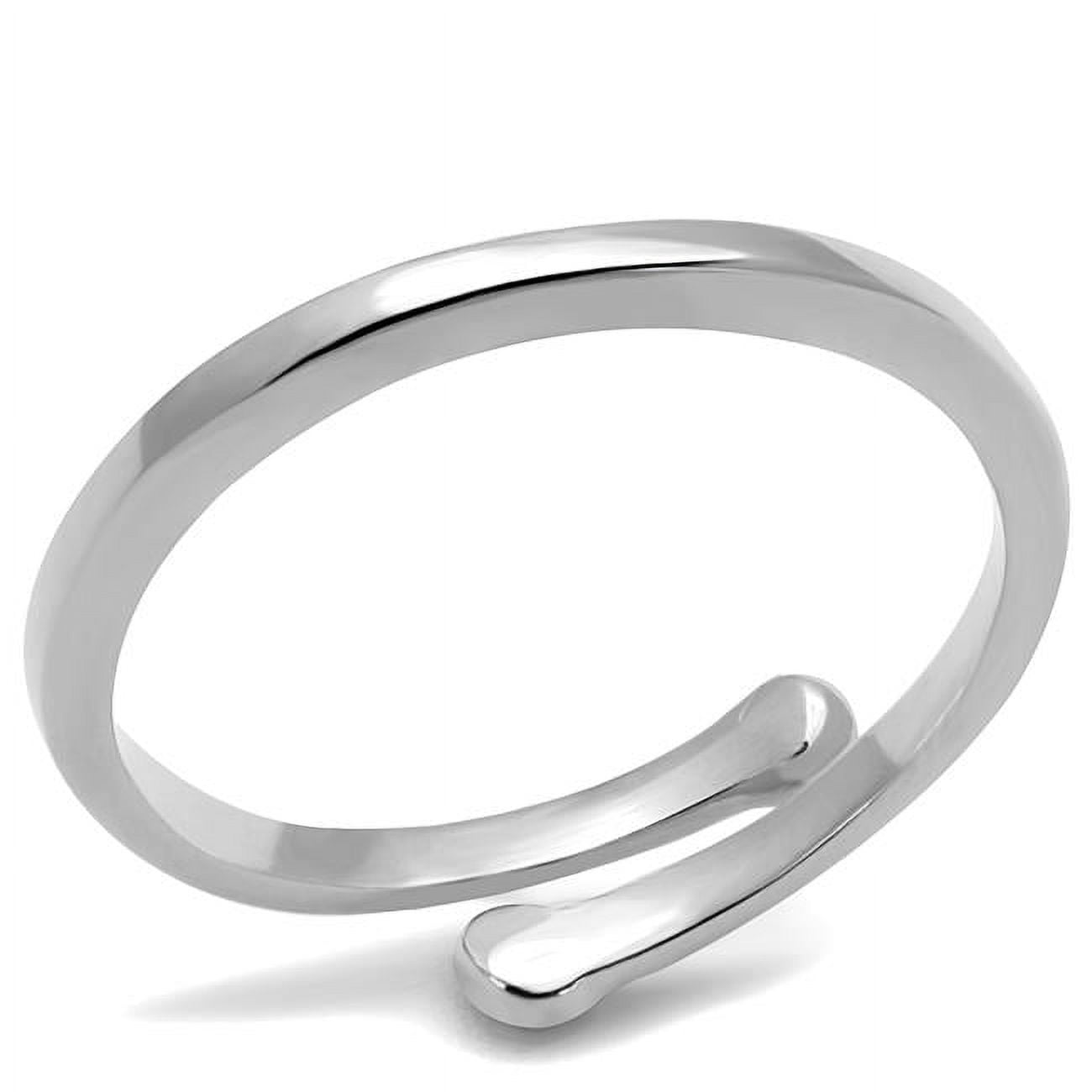 Women Rhodium Brass Ring with No Stone in No Stone - Size 8