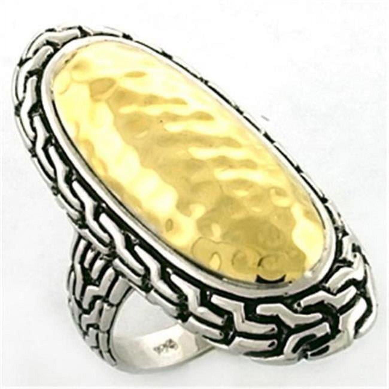 Picture of Alamode LOA652-5 Women Gold & Rhodium 925 Sterling Silver Ring with No Stone in No Stone - Size 5