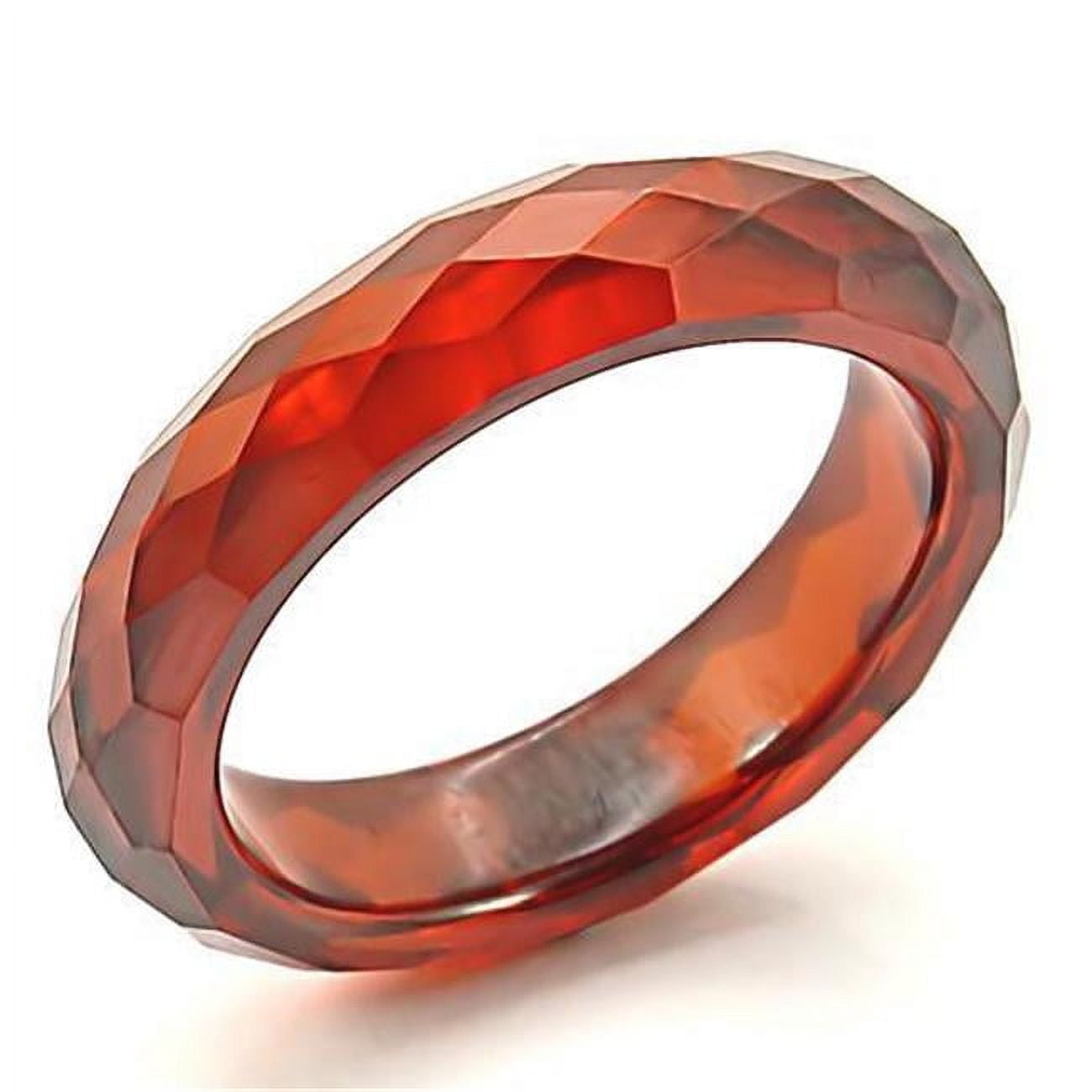 Women Stone Ring with AAA Grade CZ in Garnet - Size 8