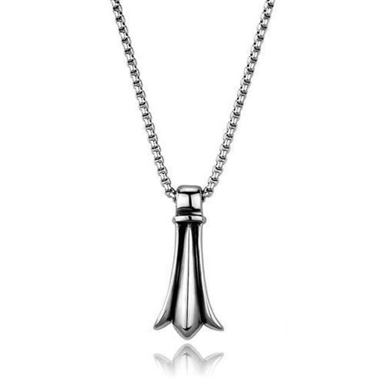 TK2010-20 Men High Polished Stainless Steel Necklace with No Stone in No Stone - 20 in.