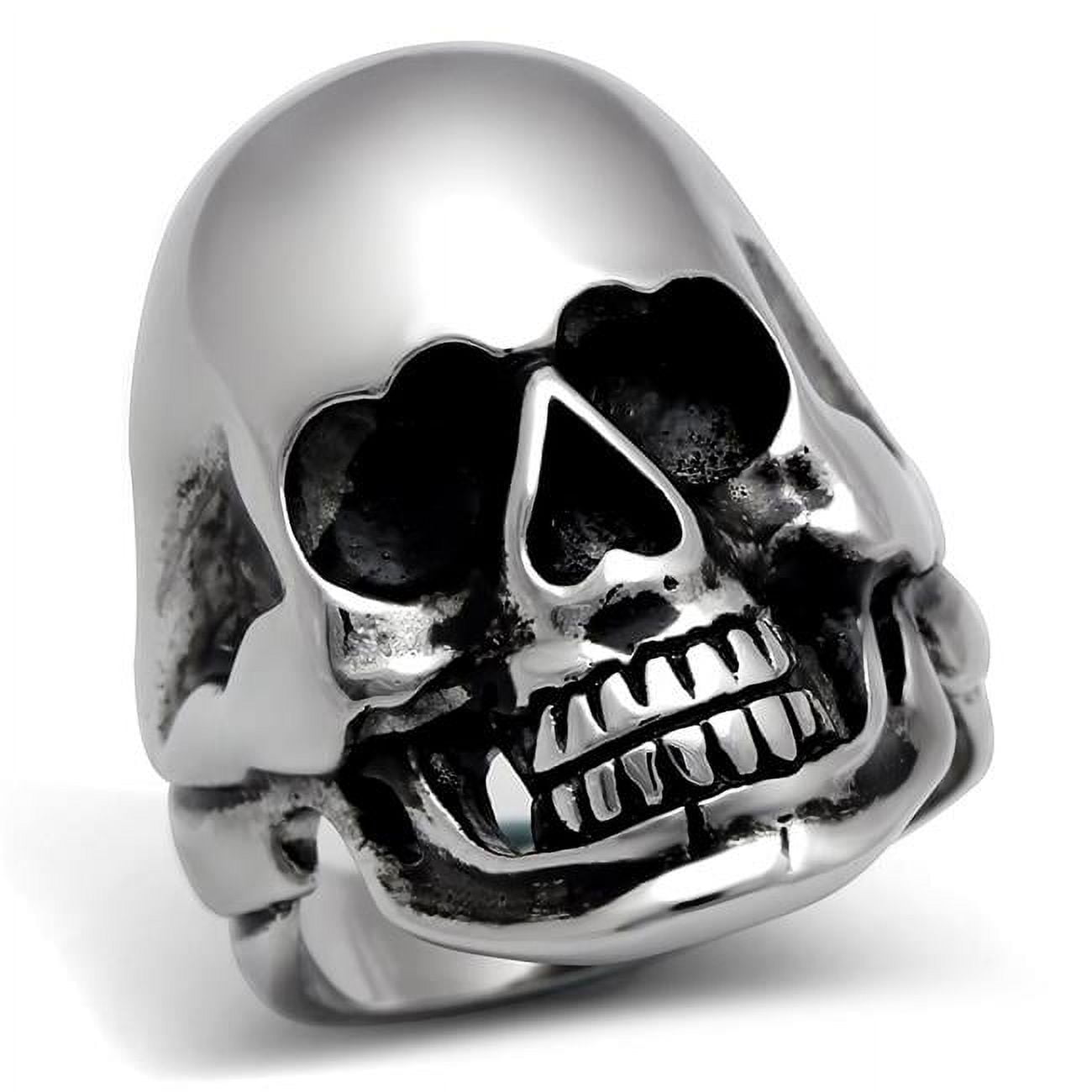 TK305-11 Men High Polished Stainless Steel Ring with No Stone in No Stone - Size 11