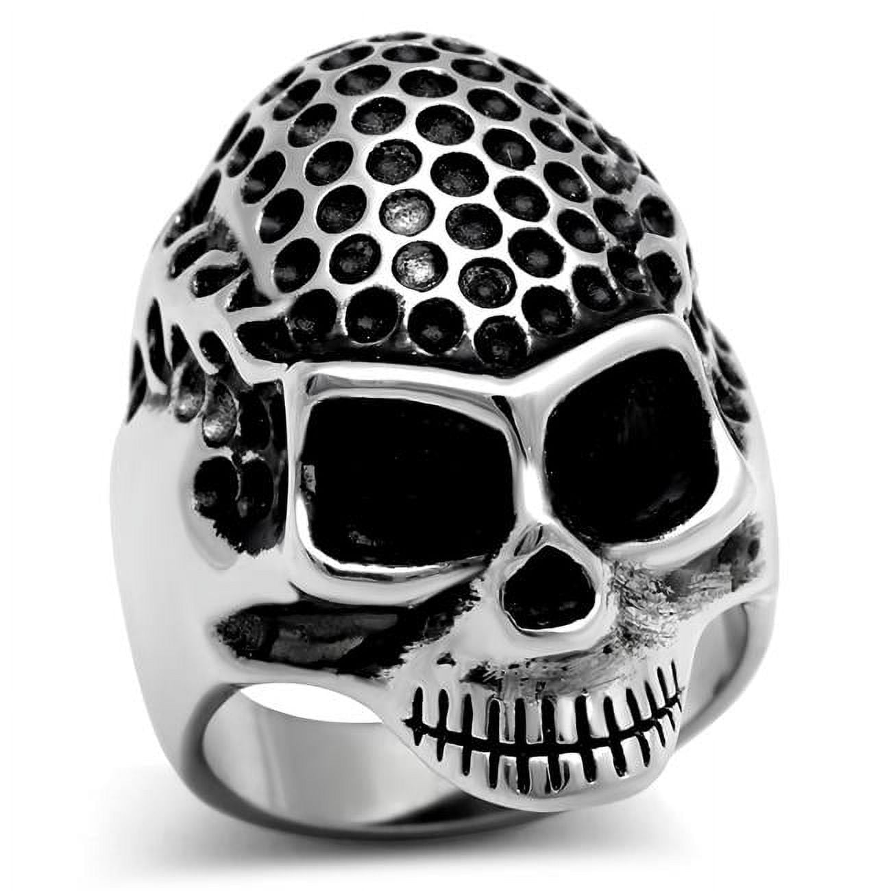TK306-13 Men High Polished Stainless Steel Ring with No Stone in No Stone - Size 13