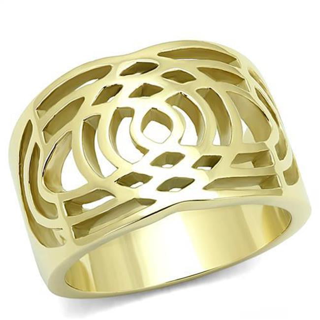 Women IP Gold Stainless Steel Ring with No Stone in No Stone - Size 6