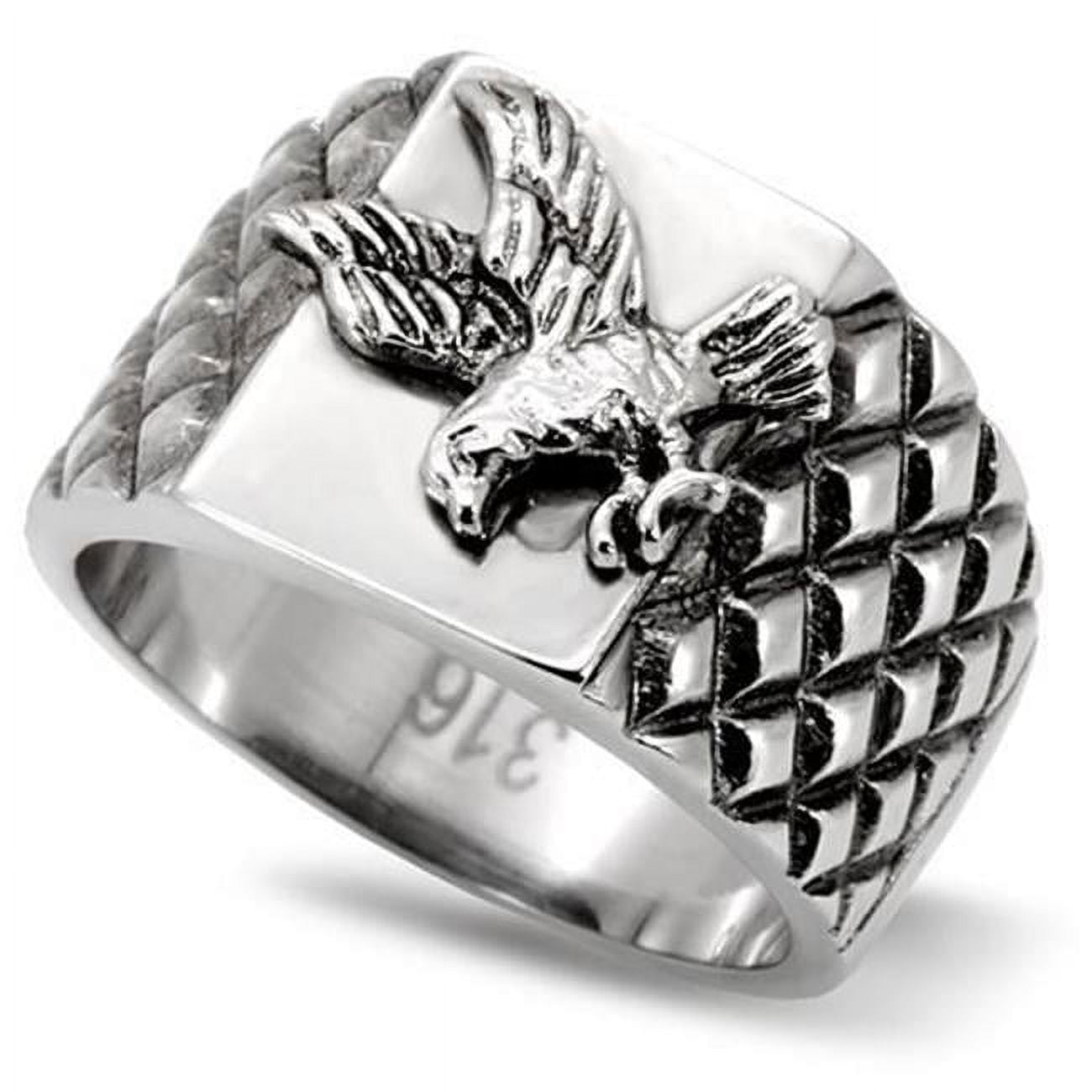 TK126-7 Men High Polished Stainless Steel Ring with No Stone in No Stone - Size 7