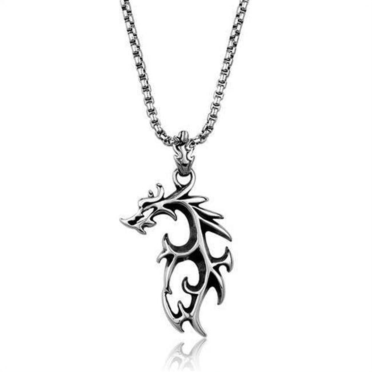 TK2000-20 Men High Polished Stainless Steel Necklace with No Stone in No Stone - 20 in.