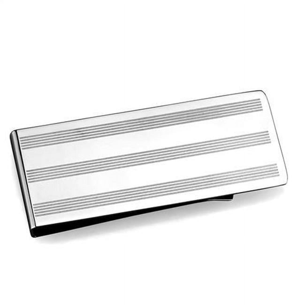 Picture of Alamode TK2081 Men High Polished Stainless Steel Money Clip with No Stone in No Stone