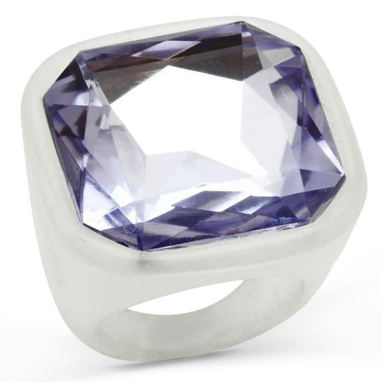 Women Resin Ring with Synthetic in Light Amethyst - Size 7