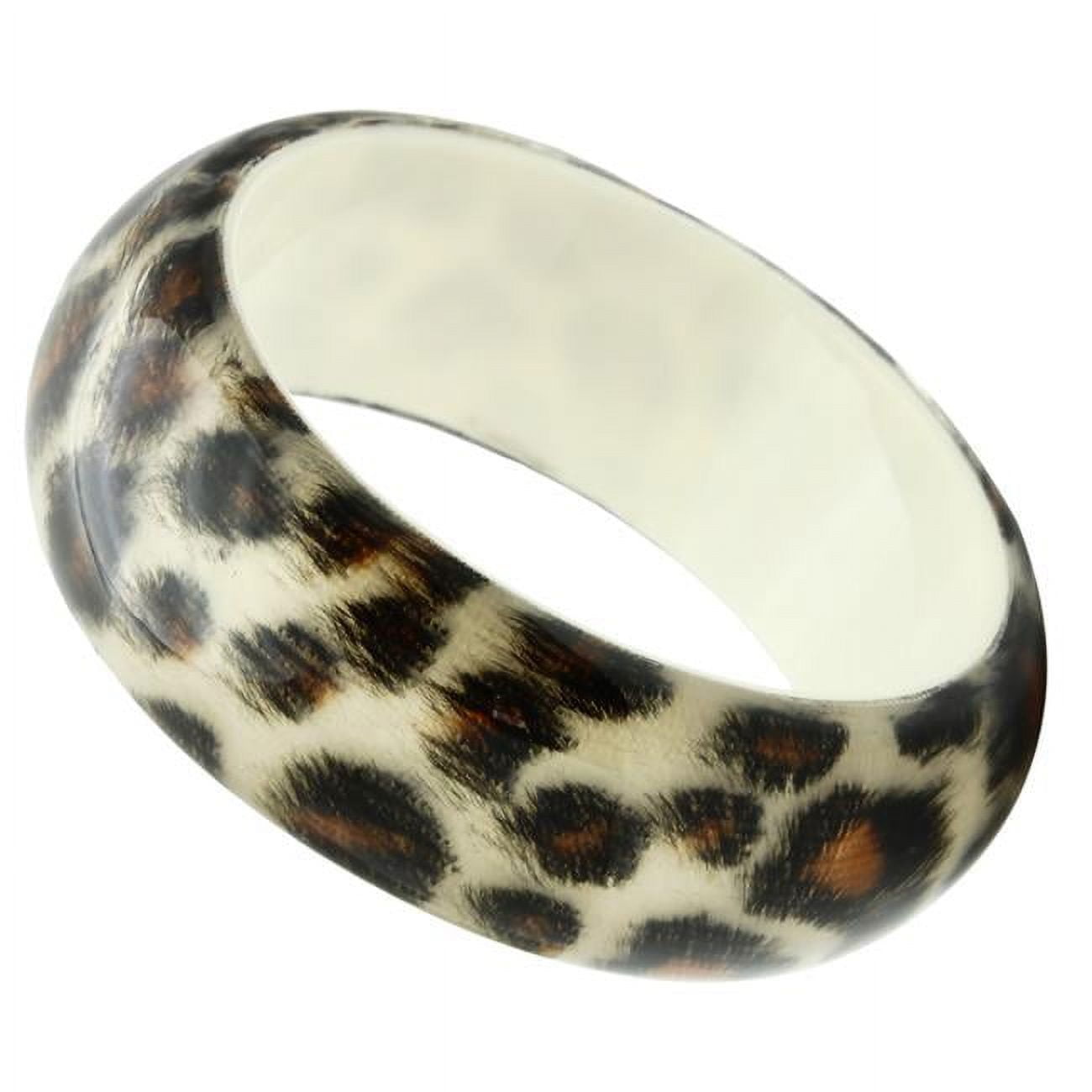 Women Resin Bangle with Synthetic in Animal pattern - 8 in.