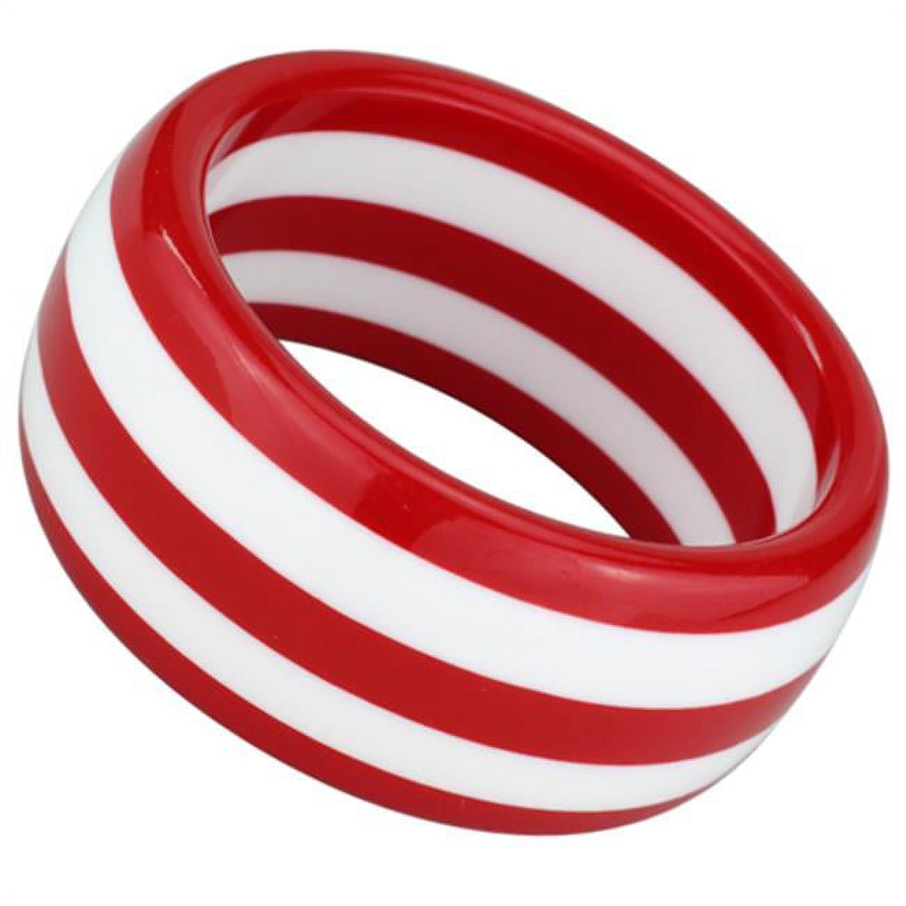 Women Resin Bangle with No Stone in Siam - 8 in.